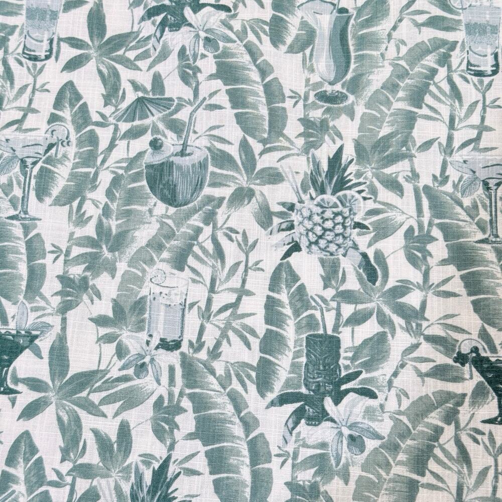 NWT Tommy Bahama Mens L Deep Sea Teal Cotton Tropical Pineapple Print Camp Shirt - Picture 7 of 9